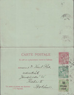 MONTE CARLO - LE5-8-1922 - ENTIER POSTAL AVEC REPONSE POUR LA BOHEME - BELLE COMPOSITION 3 COULEURS. - Interi Postali