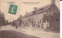 - CPA MONTSECRET (61) - La Mairie Et La Route De Tinchebray 1916 - Edition Levasseur N° 5 - - Autres & Non Classés
