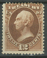 United States 1873 12c ☀ Treasury - Sc. 350 $ ☀ MH Unused - Nuovi