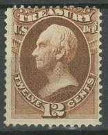 United States 1873 12c ☀ Treasury - Sc. 350 $ ☀ MH Unused - Unused Stamps