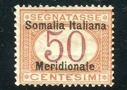SOMALIA 1906 SEGNATASSE 50 C. * GOMMA ORIGINALE - Somalië
