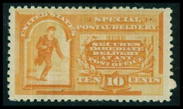 United States 1893 10 Cents ☀ Scott #E3 - 300 $ - Ongoing Courier ☀ MH* Unused - Express & Recomendados