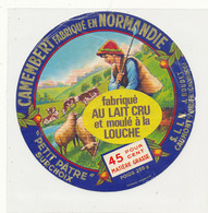 A A 546 /  ETIQUETTE DE FROMAGE  CAMEMBERT  PETIT PATRE S L I N  J. BOUDET CAUMONT SUR ORNE   (CALVADOS) - Cheese