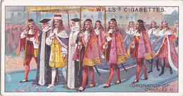 22 Coronation Of Charles II - The Coronation Series 1911 -  Wills Cigarette Card - Original Antique - Wills
