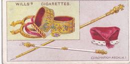 43 Coronation Regalia    - The Coronation Series 1911 -  Wills Cigarette Card - Original Antique- Royalty - Wills
