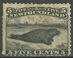 Canada - Newfoundland 1868 /1873 5c.☀ Harp Seal Black - Scott 26 ☀ MH - Unused Stamps