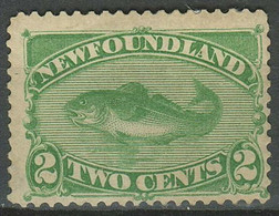 Canada - Newfoundland 1880/96 2 C.☀ Fish Year Stamp ☀ Unused MH - Nuovi