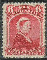 Canada - Newfoundland 1868/73 6 C.☀ Carmine ☀ Unused MH - Unused Stamps