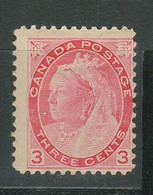 Canada 1898/1902 ☀ 3c Carmine Queen Victoria Numeral Issue - Sc#78 ☀ MH - Neufs