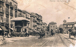 B4886 - Palermo, Via Francesco Crispi, Viaggiata 1933, Piega In Alto, Mancanza Sotto, Francobollo Asportato. - Palermo