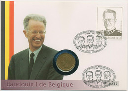 Belgien 1998 König Baudoin I. Numisbrief 20 Francs (N78) - 05. 50 Francs