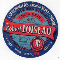 0ct21   771007     étiquette  Fromage Coulommiers   Robert Loiseau   Laiterie De Diant - Kaas