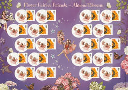 GREAT BRITAIN 2008 Almond Blossom Fairy / Gazania: Smilers Sheet Of 20 Stamps UM/MNH - Francobolli Personalizzati