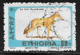 Ethiopia Scott # 1372H Used Simien Fox, 1991 - Äthiopien
