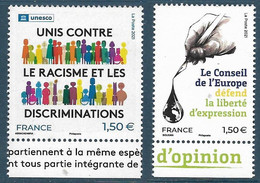 Unesco Conseil De L'Europe - Contre Le Racisme - Liberté D'expression BDF (2021) Neuf** - Ongebruikt