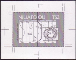 Tonga Niuafo'ou 1984 Proof - Map -  International Dateline - Time - Read Description - Géographie