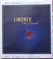 Lindner - Feuilles OMNIA NOIRES REF. 03 P (3 Bandes) (paquet De 10) - A Nastro