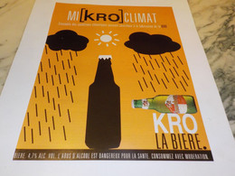 ANCIENNE PUBLICITEMI  KRO CLIMAT LA  BIERE KRONENBOURG 1997 - Alcools