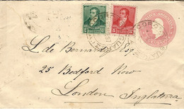 1897- Enveloppe E P 5 Centavos + Compl. 7 Centavos Pour Londres - Briefe U. Dokumente