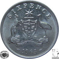 LaZooRo: Australia 6 Pence 1963 UNC - Silver - Sixpence