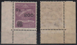 Brazil Brasil Condor Mi# 13 ** MNH 200R Overprint Corner - Airmail (Private Companies)