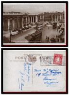 1938 Eire Ireland Postcard Bank Of England Dublin Mailed To Scotland With SLOGAN - Storia Postale