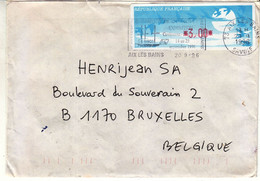 France - Lettre De 1996 - Oblit Aix Les Bains - Pub Disparaition Charcot - 1990 Type « Oiseaux De Jubert »