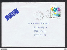 FINLAND: 1983 AIR MAIL COUVERT WITH 1 M. 70 (889) - TO GERMANY - Storia Postale