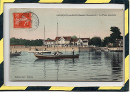 DPT 33 . - . ANDERNOS-les-BAINS - ( Bassin D'ARCACHON ) - LA PLACE GAMBETTA. CARTE COULEUR DE 1907 - Andernos-les-Bains