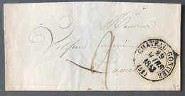 France TAD (type 13) CHATEAU-GONTIER 29.3.1843 Sur Lettre (LSC) - (C1284) - 1801-1848: Précurseurs XIX