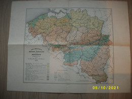 Carte Topographique / Topographic Map - Régions Agricoles De La Belgique- André Dumont - Malaise - Verstraeten - 1884 - Topographical Maps
