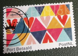 Nederland - NVPH - Persoonlijke - Gebruikt - Port Betaald - Hallmark - Hartjes - Kroontje - Timbres Personnalisés