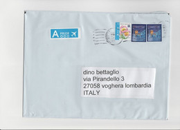 Belgio  2021 - Lettera  Priority  X L'Italia   Affrancata Con 3 Stamps - Storia Postale