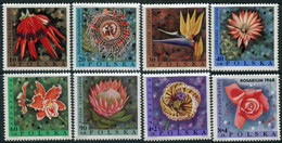 POLAND 1968 International Flower Exhibition MNH / **.  Michel 1836-43 - Unused Stamps