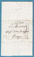 Lac 1812 De Madrid Pour Bruges ( Entailles De Désinfection ) Port 21 - ...-1850 Prefilatelia