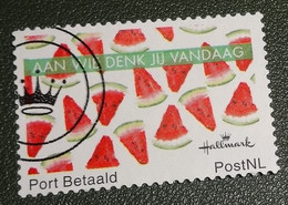 Nederland - NVPH - Persoonlijke - Gebruikt - Port Betaald - Hallmark - Aan Wie Denk Je Vandaag - Meloen - Kroontje - Francobolli Personalizzati