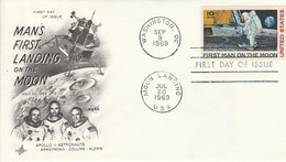 USA ETATS UNIS FDC 1969 PREMIERS PAS SUR LA LUNE - North  America