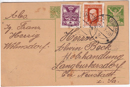 TCHECOSLOVAQUIE 1927     ENTIER POSTAL/GANZSACHE/POSTAL STATIONERY CARTE DE WOLMSDORF - Postcards