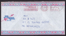 New Zealand: Airmail Cover To Netherlands, 1983, Meter Cancel, Mogal Coolstores, Freight, Transport (roughly Opened) - Brieven En Documenten