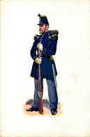 Militaria * Les Chasseurs D'orléans , Chasseur En 1845 * Cpa Illustrateur * Militaire Uniforme - Uniformen