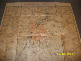 Carte Topographique / Topographic Map - Environs De Bruxelles -  Touring Club De Belgique - 2e édition 1922 - Topographical Maps