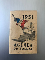 Militaria Guerre Régiment * AGENDA DU SOLDAT 1951 * Illustré * Calendar Almanach Calendrier * Rugby Matériel Militaire - Andere & Zonder Classificatie