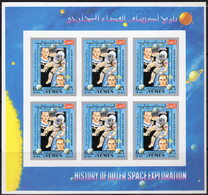 Gemini 1965 Jemen 873B Kleinbogen ** 6€ US-Astronaut Crew S/s History Space Exploration Sheetlet M/s Bloc Sheet Bf Yemen - United States