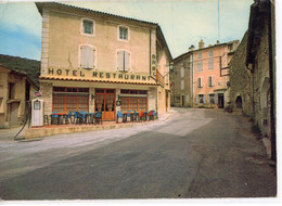 MONJOUX LA PAILLETTE L'HOTEL RESTAURANT ET LA RUE PRINCIPALE POMPE ESSENCE TOTAL 1970 - Otros & Sin Clasificación