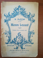 Manon Lescaut - G. Puccini - Ricordi  - 1893 M - Sammlungen