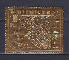 MAURITANIA 1969, Mi# 375, CV €25, Golden Foil, Space, MNH - Mauritania (1960-...)