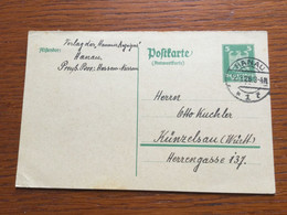 K23 Deutsches Reich Ganzsache Stationery Entier Postal P 158IA Von Hanau - Enteros Postales