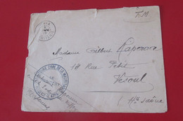 Mauritanie  Territoire  Civil  F M  LETTRE DU 08 Avril 1919 De Kiffa Pour Vesoul - Briefe U. Dokumente