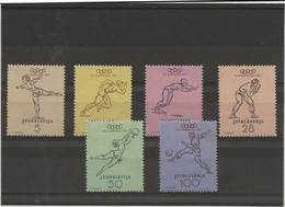 YOUGOSLAVIE -SERIE J.O HELSINKI - N° 611 A 616 NEUF TRES INFIME CHARNIERE -ANNEE 1952  -COTE :85 € - Unused Stamps