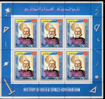 Weltall Jemen 862 Kleinbogen ** 6€ Astronom Gallilei 1962 Bloc History Space Exploration Sheetlet Bloc Sheet Bf KD Yemen - United States